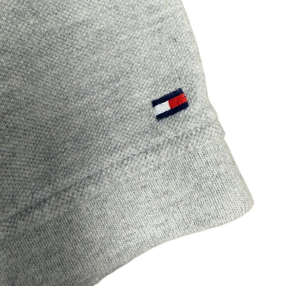 Men's TOMMY HILFIGER Custom Fit Knit Polo w/Lettering Gray Shirt- Size XXL - Picture 7 of 10